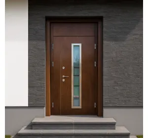 Ușă de exterior premium cu furnir natural PRIMA LINE