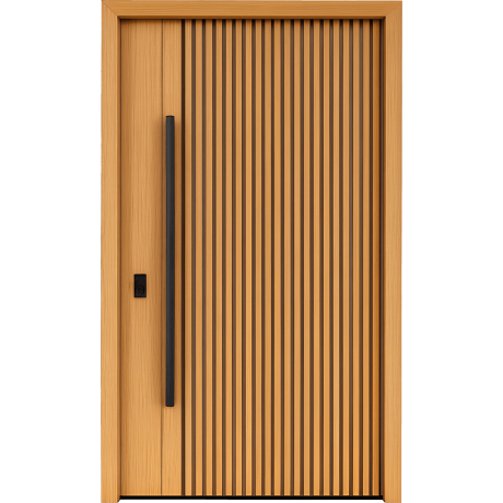 Ușă de exterior premium cu furnir natural WOOD LINE-2
