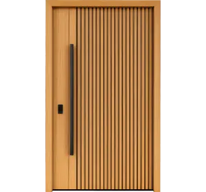 Ușă de exterior premium cu furnir natural WOOD LINE-2