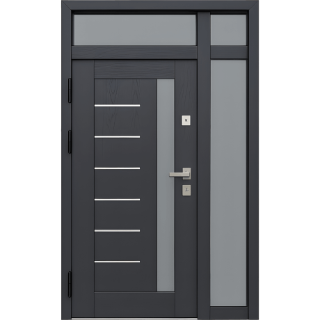 Ușă de exterior premium cu furnir natural LINEA-2