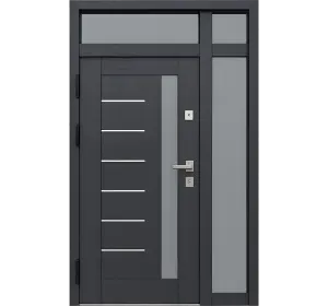 Ușă de exterior premium cu furnir natural LINEA-2