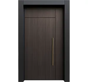 Ușă de exterior premium cu furnir natural NERO LINE-2