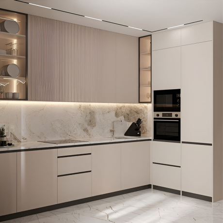 Bucătărie în stil modern din MDF AGT „Serenity Marble“-2