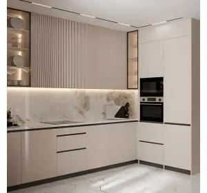 Bucătărie în stil modern din MDF AGT „Serenity Marble“-2