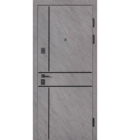 Ușă intrare apartament Ultra Kvadro 540-249 Piatră tăiată / Alb mat-2