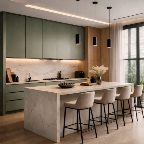 Bucătărie în stil modern din Pal melaminat Urban Loft-2